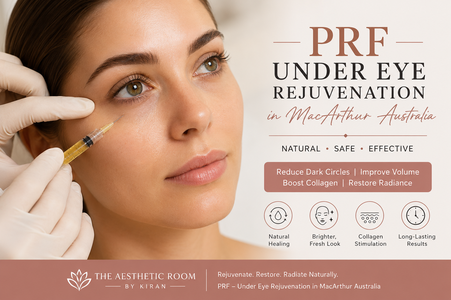 PRF – Under Eye Rejuvenation in MacArthur Australia for dark circles and under-eye hollows