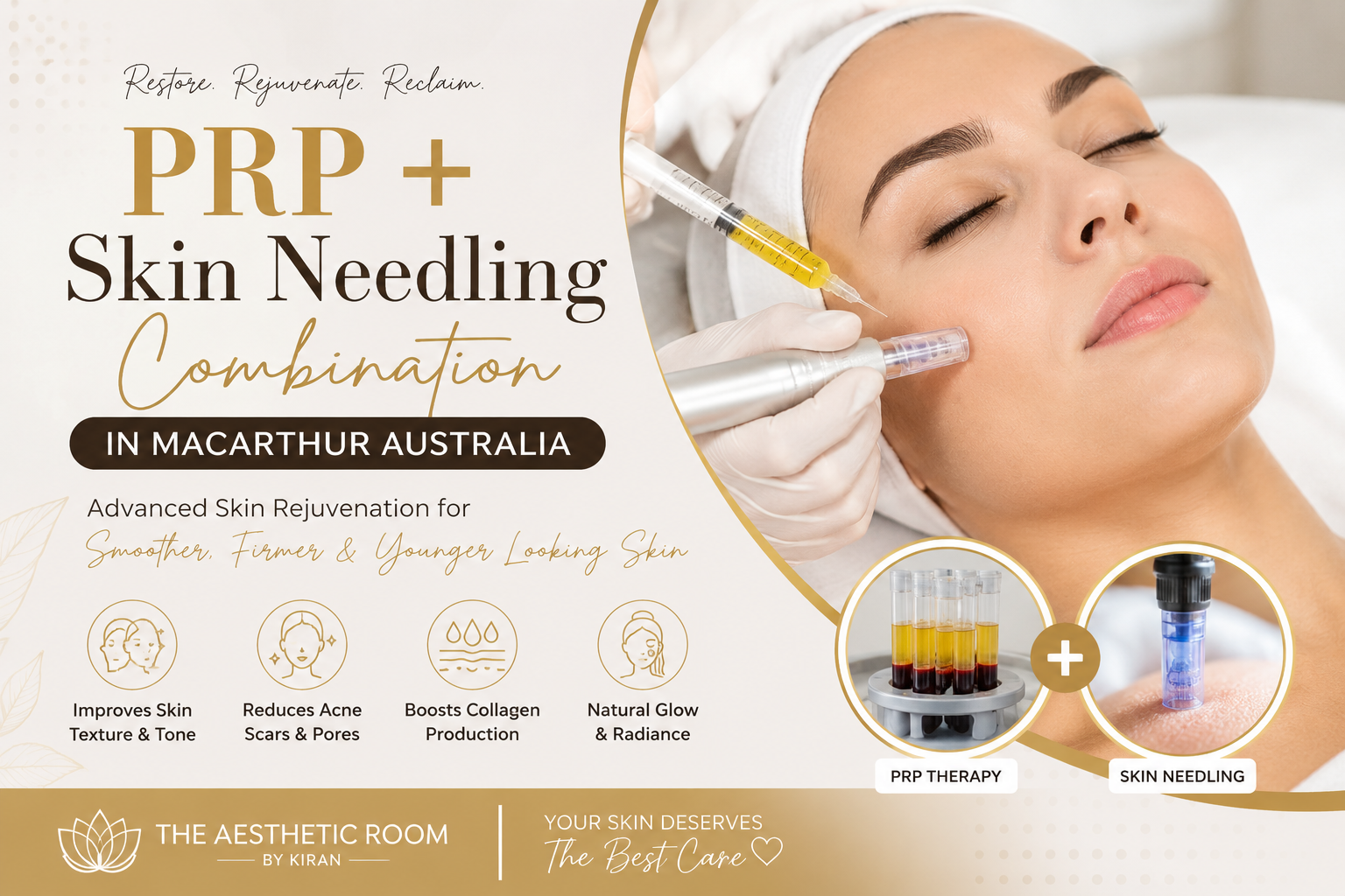 PRP + Skin Needling Combination in MacArthur Australia for skin rejuvenation and collagen stimulation