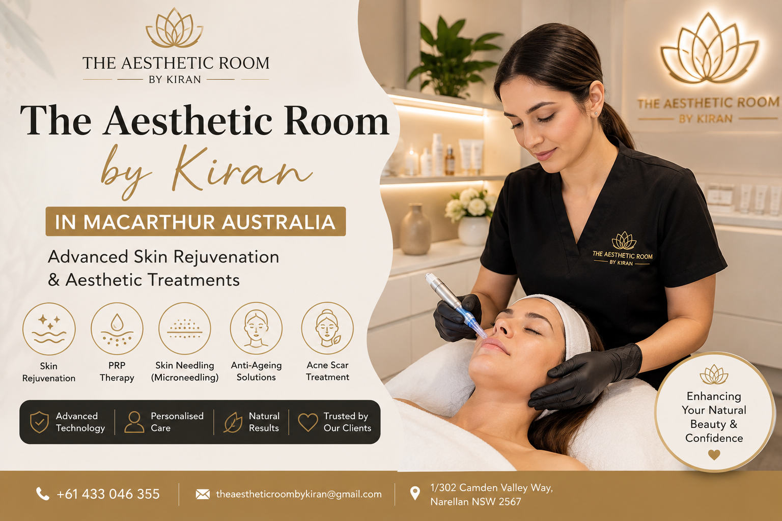 The Aesthetic Room by Kiran in MacArthur Australia providing advanced skin rejuvenation and aesthetic treatments