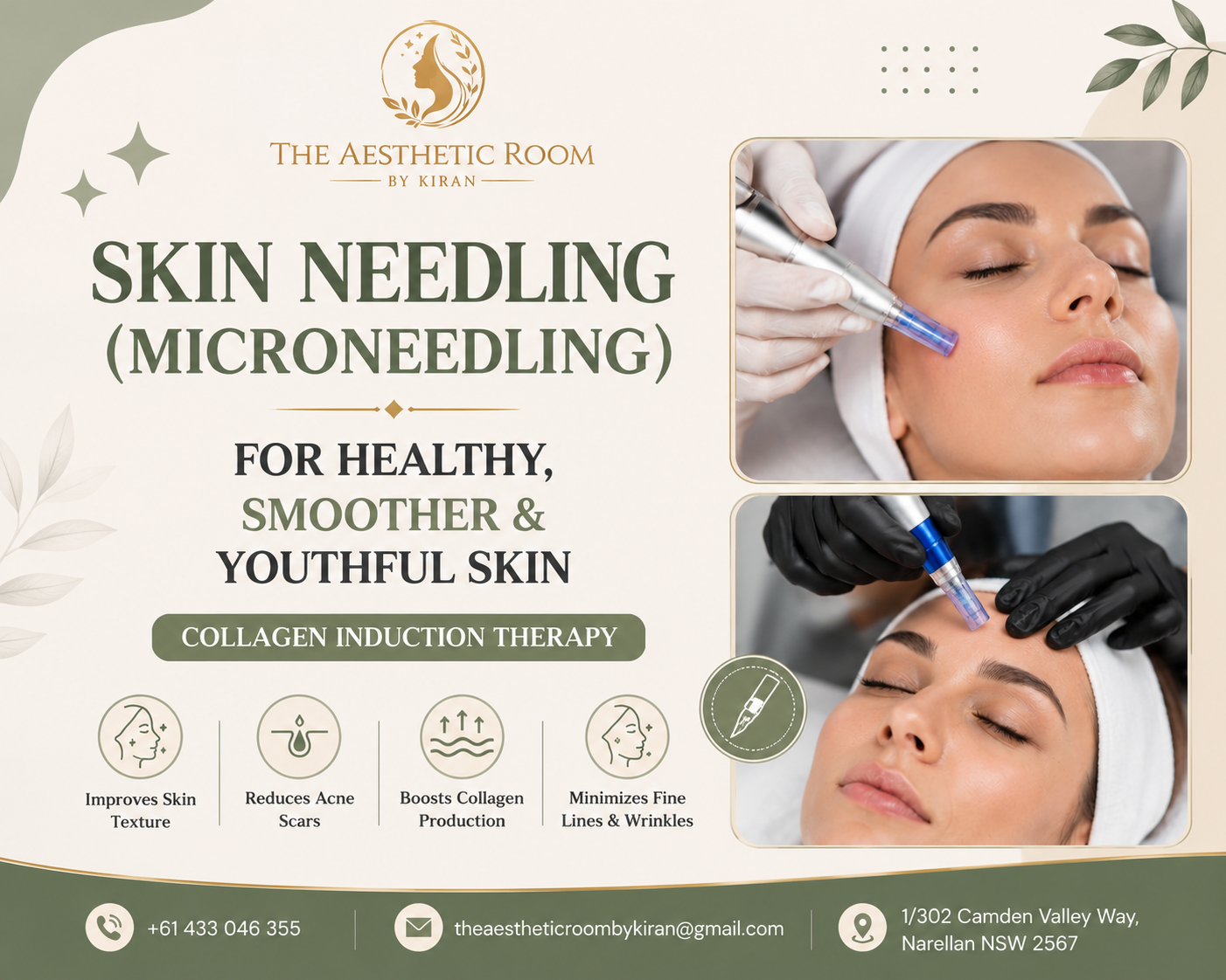 Skin Needling Microneedling treatment in Liverpool NSW Australia for collagen stimulation and skin rejuvenation