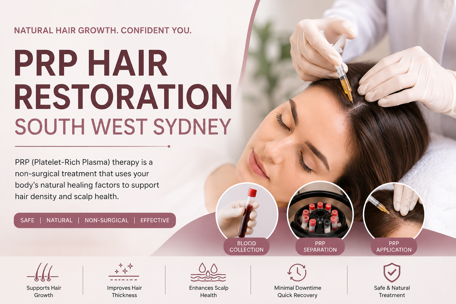 PRP Hair Restoration South West Sydney at The Aesthetic Room by Kiran in Narellan NSW