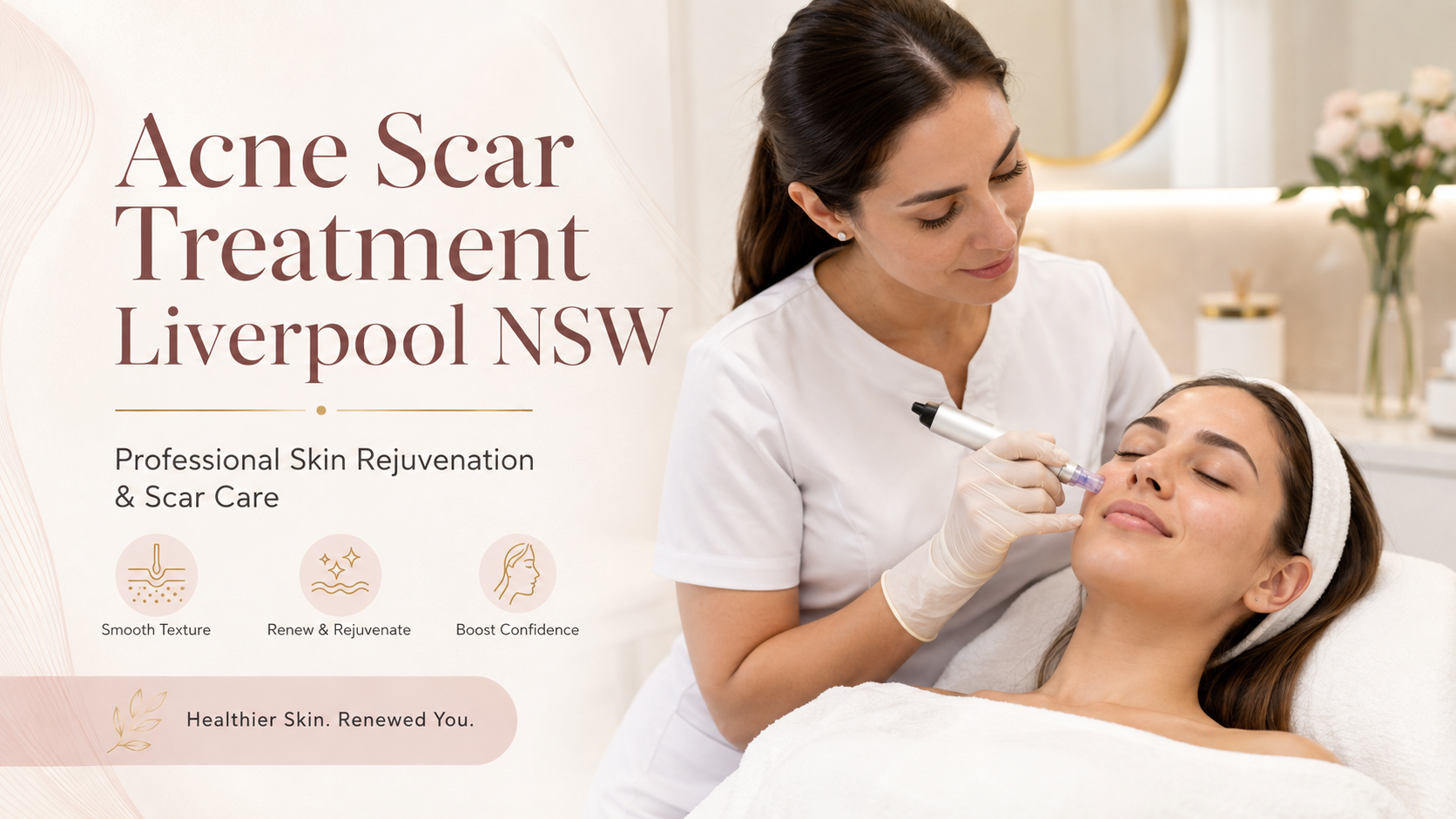 Acne Scar Treatment Liverpool NSW for professional microneedling, skin rejuvenation and smoother-looking skin texture