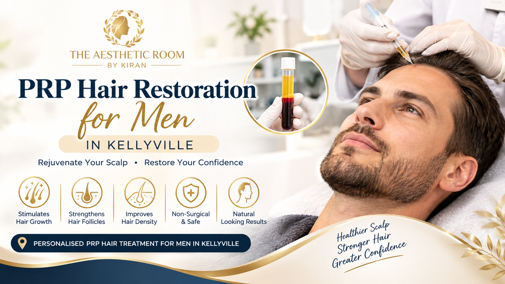 PRP Hair Restoration for Men in Kellyville for non-surgical hair restoration and scalp treatment