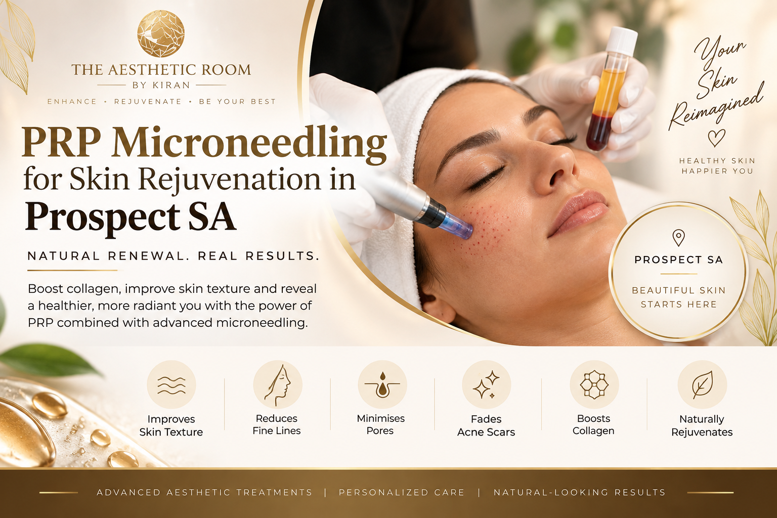 PRP Microneedling for Skin Rejuvenation in Prospect SA at The Aesthetic Room by Kiran