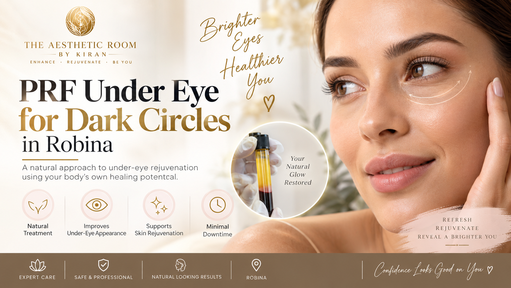 PRF Under Eye for Dark Circles in Robina at The Aesthetic Room by Kiran